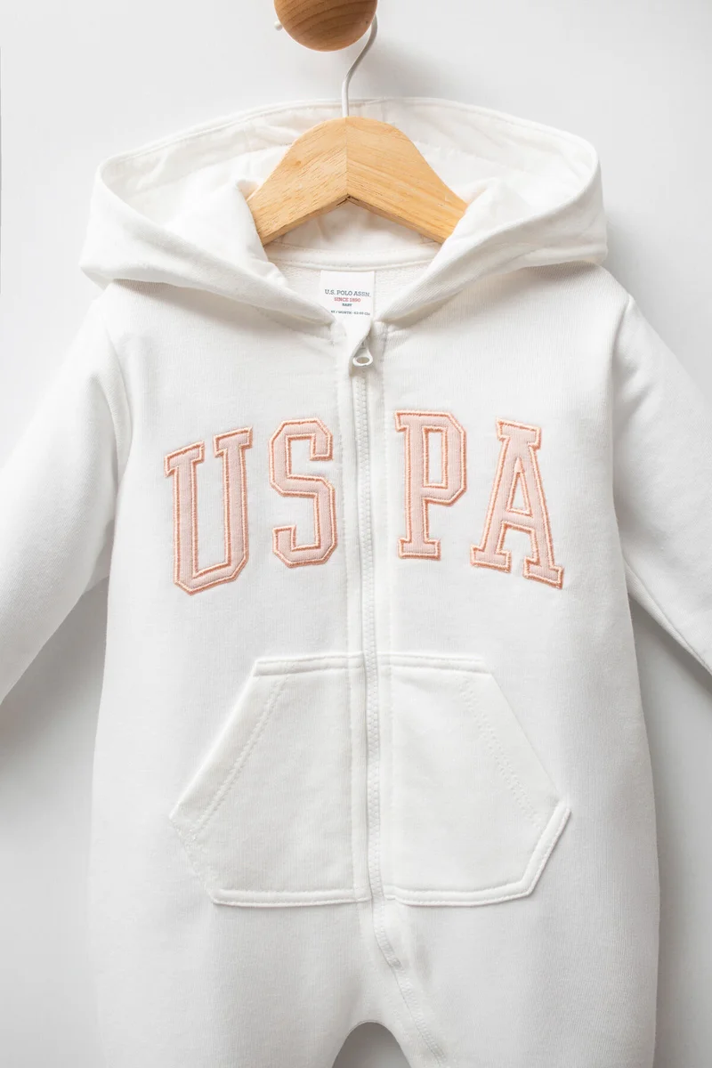 U.S. Polo Assn. U.S. Polo Assn. Baby Girls White Overalls