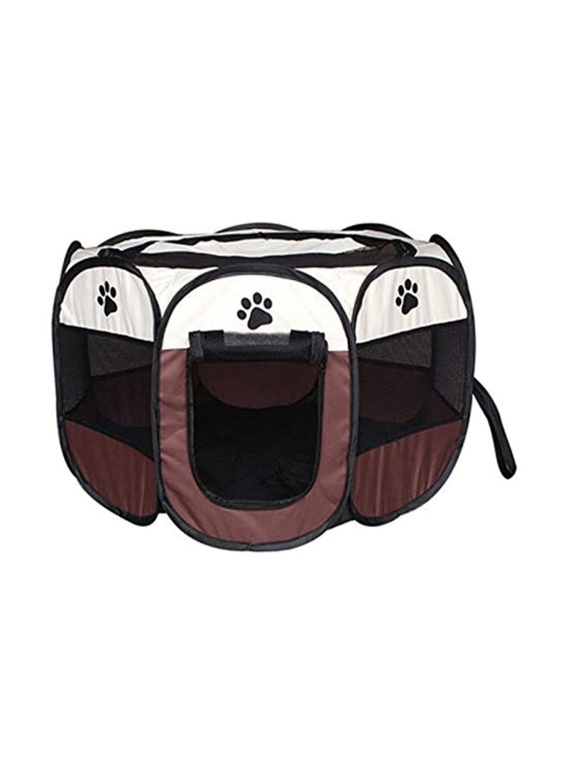 Portable Folding Pet Tent Octagon Dog-Beige Brown - Image 2