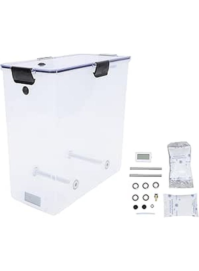 3D Printer Filament Dryer Box With Bearing Roller Support For 1kg Spools Built In Thermometer And Hygrometer Transparent - Image 1