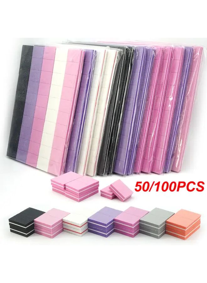 50 Pcs White Professional Mini Buffing And Sanding Files For Nail Art Polish - Image 2