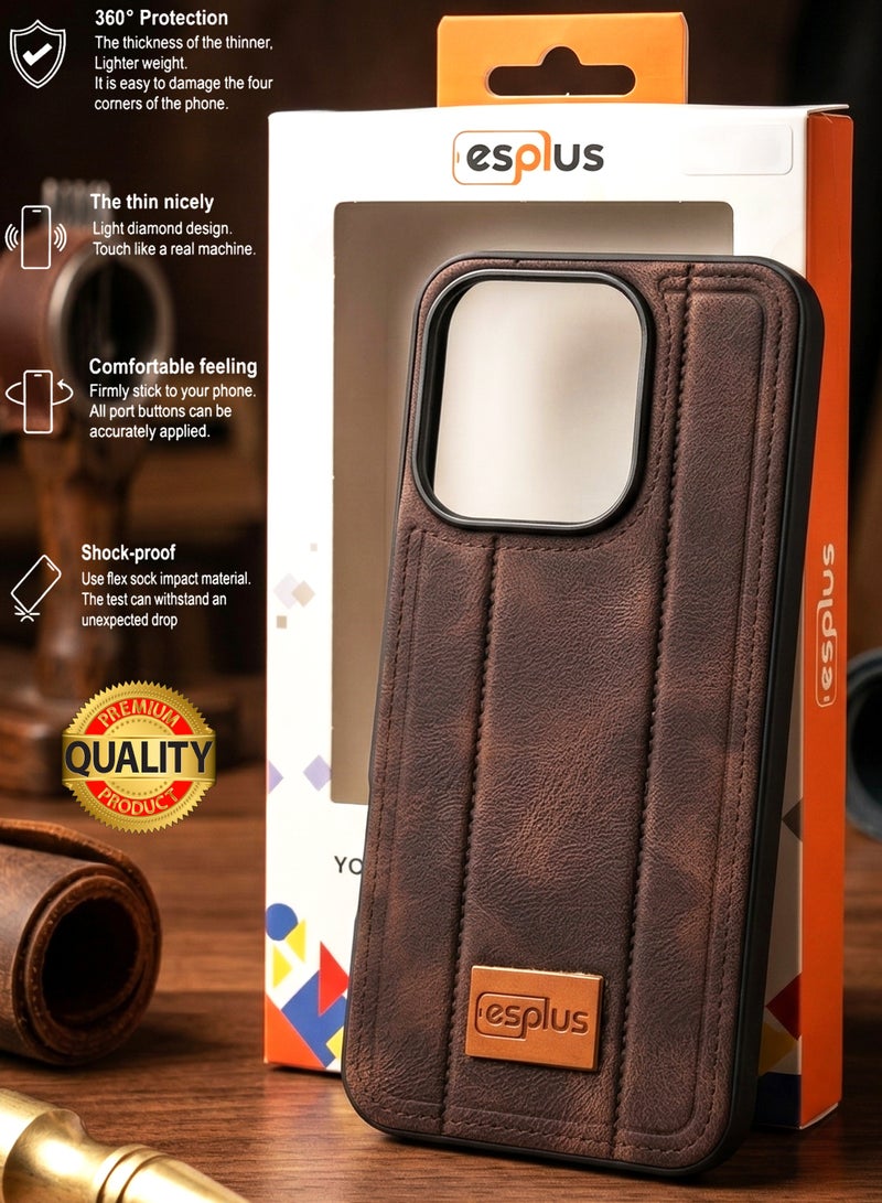 Honor 400 Lite 5g Premium Silicone Leather Finish Back Case  | High Quality Silicone Case Cover Designed for Honor 400 Lite 5g  | Ultimate Impact Protection ,Shockproof, Anti-Fingerprint , Comfortable feel and Durable back protection Case for Honor 400 Lite 5g  - Black/Brown - Image 5