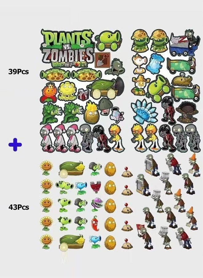 فن كوخ ملصقات النباتات مقابل الزومبي ، مغناطيس الثلاجة للنباتات مقابل الزومبي ، مغناطيس الثلاجة 82 قطعة ، ثلاجة الديكور DIY ، الغسالات ، إلخ ، هدايا الأطفال ، النباتات مقابل ألعاب الزومبي للأطفال - Image 1