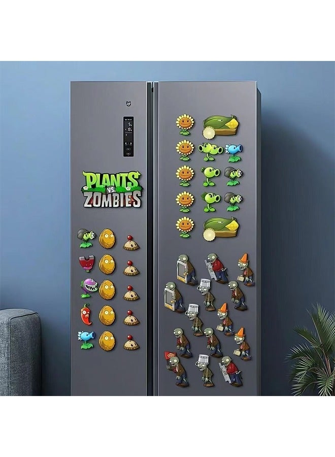 فن كوخ ملصقات النباتات مقابل الزومبي ، مغناطيس الثلاجة للنباتات مقابل الزومبي ، مغناطيس الثلاجة 82 قطعة ، ثلاجة الديكور DIY ، الغسالات ، إلخ ، هدايا الأطفال ، النباتات مقابل ألعاب الزومبي للأطفال - Image 3