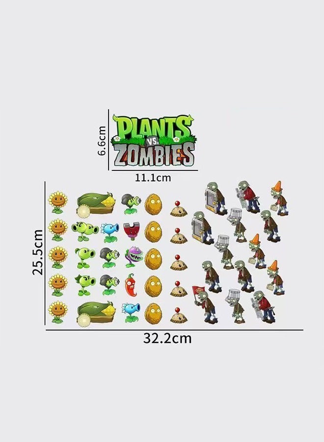 فن كوخ ملصقات النباتات مقابل الزومبي ، مغناطيس الثلاجة للنباتات مقابل الزومبي ، مغناطيس الثلاجة 82 قطعة ، ثلاجة الديكور DIY ، الغسالات ، إلخ ، هدايا الأطفال ، النباتات مقابل ألعاب الزومبي للأطفال - Image 2
