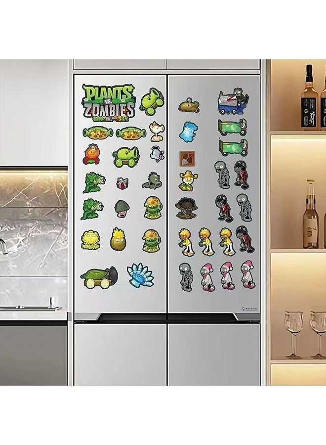 فن كوخ ملصقات النباتات مقابل الزومبي ، مغناطيس الثلاجة للنباتات مقابل الزومبي ، مغناطيس الثلاجة 82 قطعة ، ثلاجة الديكور DIY ، الغسالات ، إلخ ، هدايا الأطفال ، النباتات مقابل ألعاب الزومبي للأطفال - Image 4