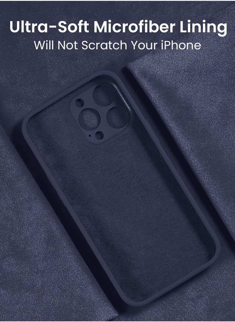 Raxoom Designed for iPhone 15 Pro Max Case, Silicone Upgraded [Camera Protection] for iPhone 15 ProMax Case with [2 Screen Protectors], Anti-Scratch Microfiber Lining, 6.7 inch, Navy Blue - Image 5