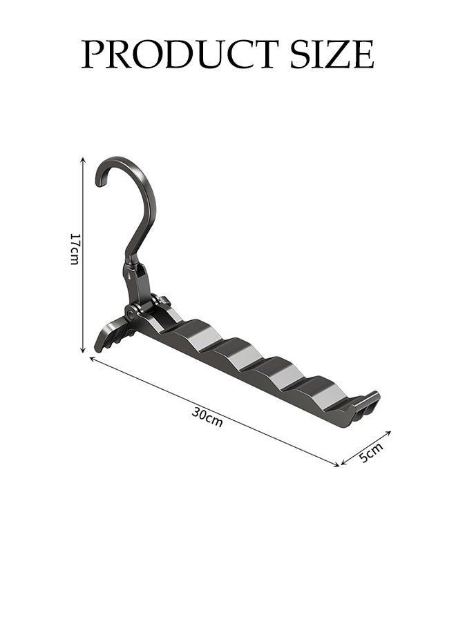 DUNISO 2Pcs Over The Door Drying Rack, Foldable Over The Door Hooks,Heavy Duty Door Organizer Rack,Waterproof and Moisture-Proof,High Load-Bearing Capacity,for Coat Clothes Laundry Bathroom Bedroom Travel - Image 2