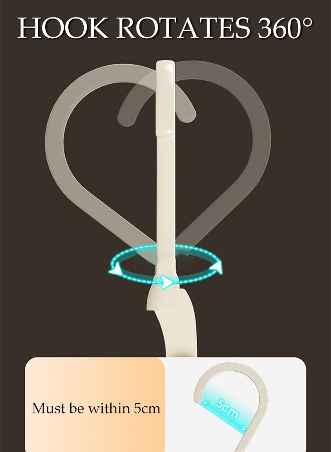 DUNISO 2Pcs Over The Door Drying Rack, Foldable Over The Door Hooks,Heavy Duty Door Organizer Rack,Waterproof and Moisture-Proof,High Load-Bearing Capacity,for Coat Clothes Laundry Bathroom Bedroom Travel - Image 3