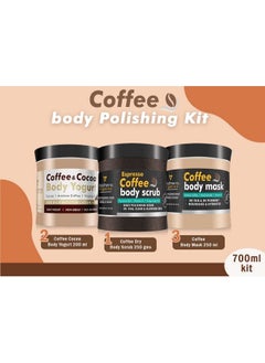 VOLAMENA WITH DEVICE Coffee Detan Body Polishing Kit I Body Scrub I Body Mask I Body Yogurt I Removes Tan ; Body Polishing & Firming ; Deeply Exfoliate ; Moisturize 700 Gms.  - Image 3
