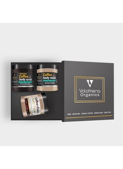 VOLAMENA WITH DEVICE Coffee Detan Body Polishing Kit I Body Scrub I Body Mask I Body Yogurt I Removes Tan ; Body Polishing & Firming ; Deeply Exfoliate ; Moisturize 700 Gms.  - Image 1
