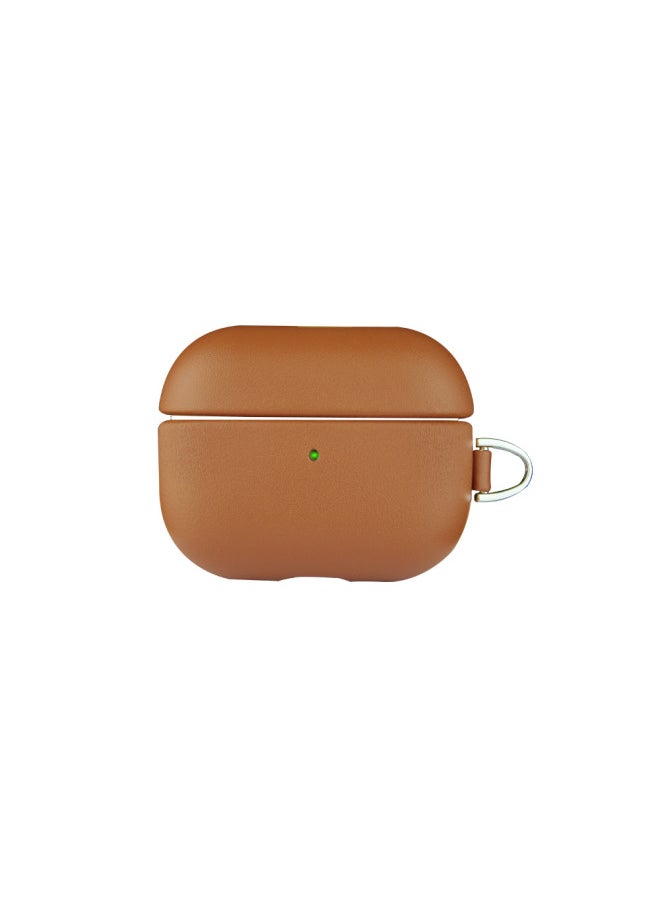 Generic - Full-Bodied PU Leather Bluetooth Protective Case For Apple AirPods 123Pro Durable Elegant Design Suitable For Various Models-Color:Brown-Applicable Model:Airpods Pro2 - Image 1