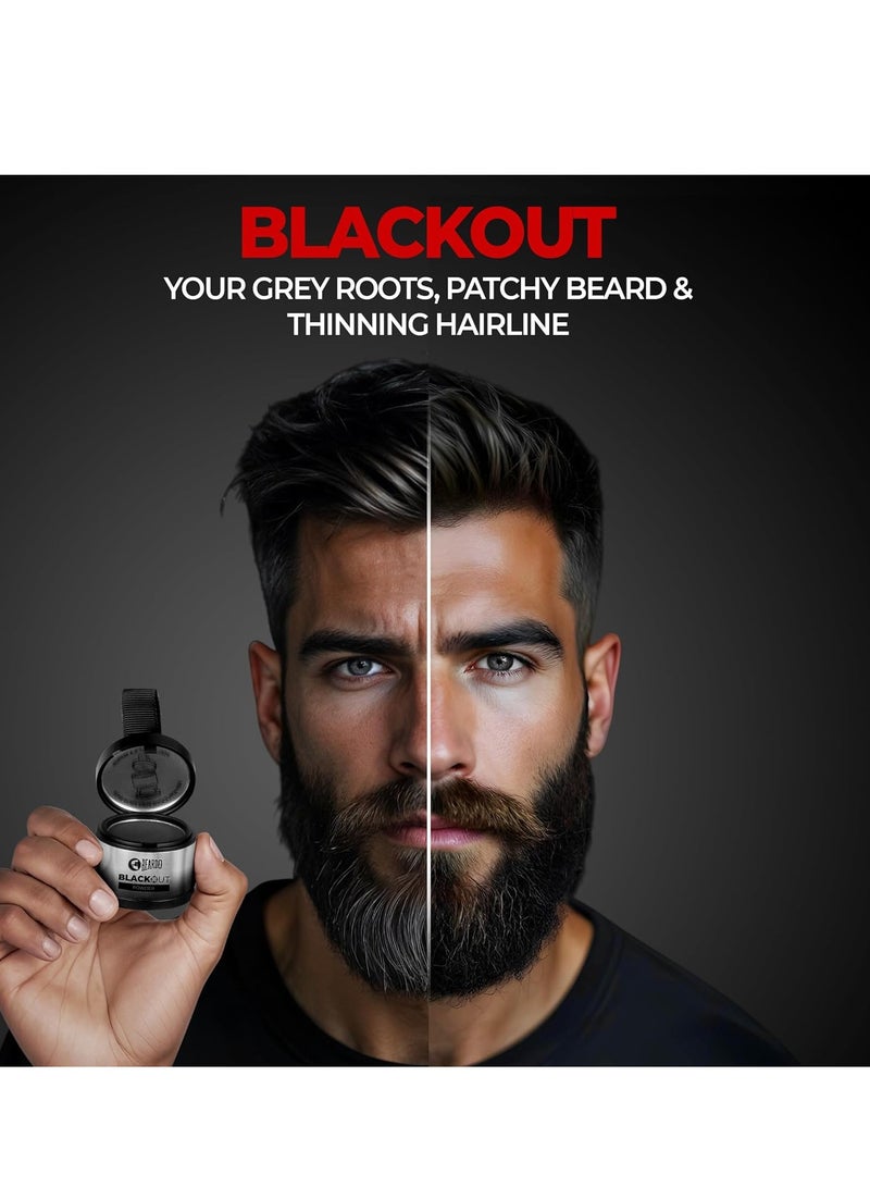 Beardo Blackout Hair Powder 4g - Black | Root Touch Up for Grey Hair | Instantly Covers Grey Roots, Beard Patches & Bald Spots | Thick Black Fiber Hairline Powder | Highly Pigmented, Long-Lasting & Matte Finish | Super-Fine Cover-up - Image 2