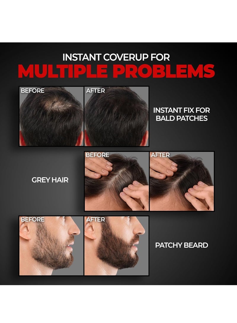 Beardo Blackout Hair Powder 4g - Black | Root Touch Up for Grey Hair | Instantly Covers Grey Roots, Beard Patches & Bald Spots | Thick Black Fiber Hairline Powder | Highly Pigmented, Long-Lasting & Matte Finish | Super-Fine Cover-up - Image 3