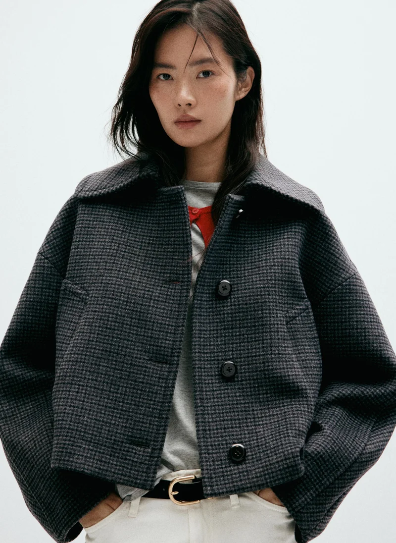 Houndstooth Wool Jacket