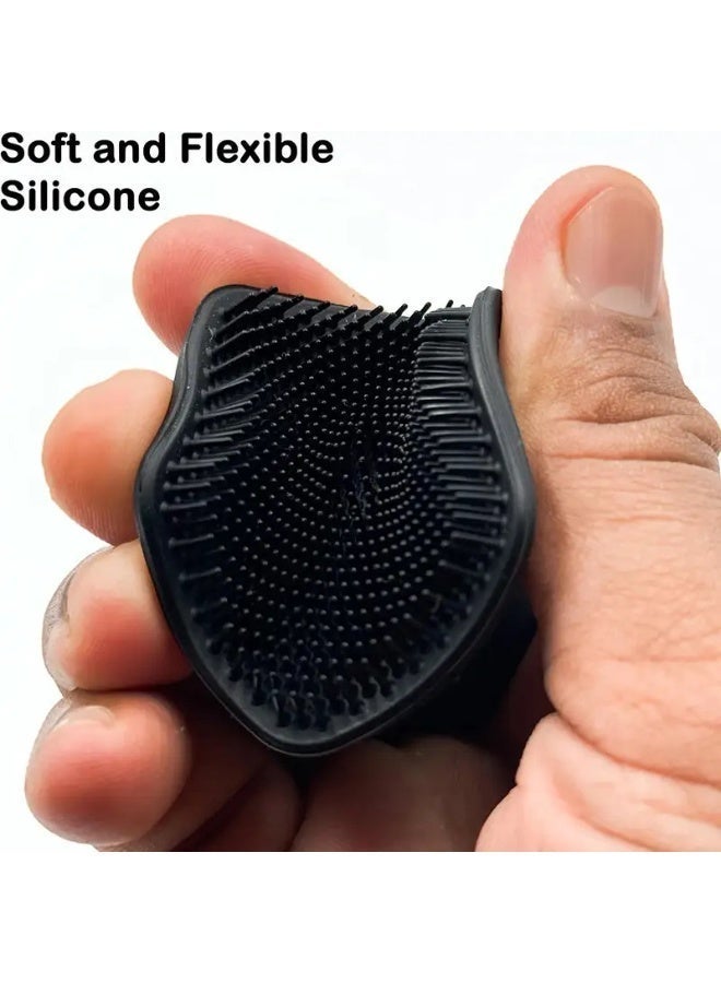 FLOVAZO 5-piece Soft Silicone Face Scrubber - Gentle Exfoliator & Facial Massager, Skin-Friendly Cleansing Pad for Deep Cleansing, Removes Dead Dry Skin & Unclogs Pores - Image 3