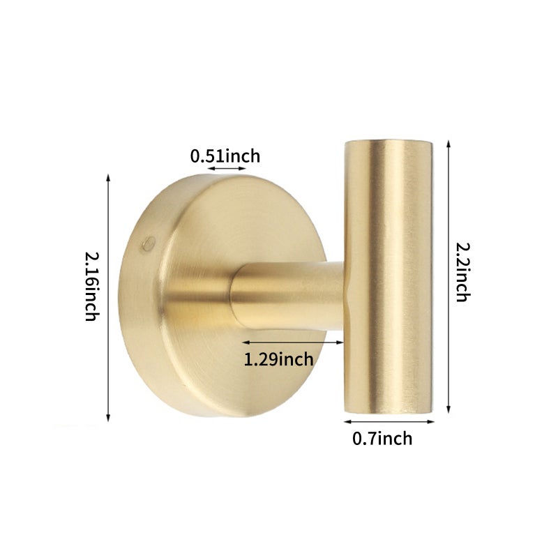 Heavy Duty 304 Stainless Steel Hook: Gold Type 1, Smooth Edges, Rustproof Waterproof - Versatile Wall Hook for Bathroom, Kitchen, Bedroom, Entryway, Office, Dorm Room - Image 5