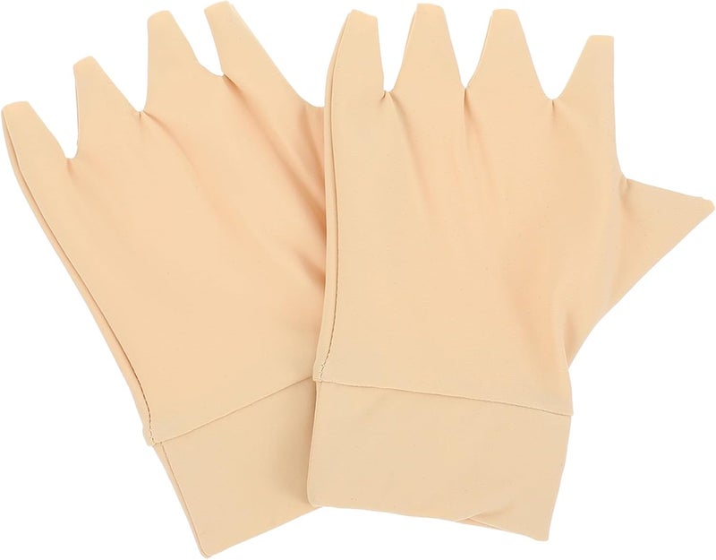 DOITOOL Arthritis Half-finger Compression Gloves 1 Pair Breathable Non-slip Hand Protectors for Swelling Relief and Joint Support in Daily Use - Image 1