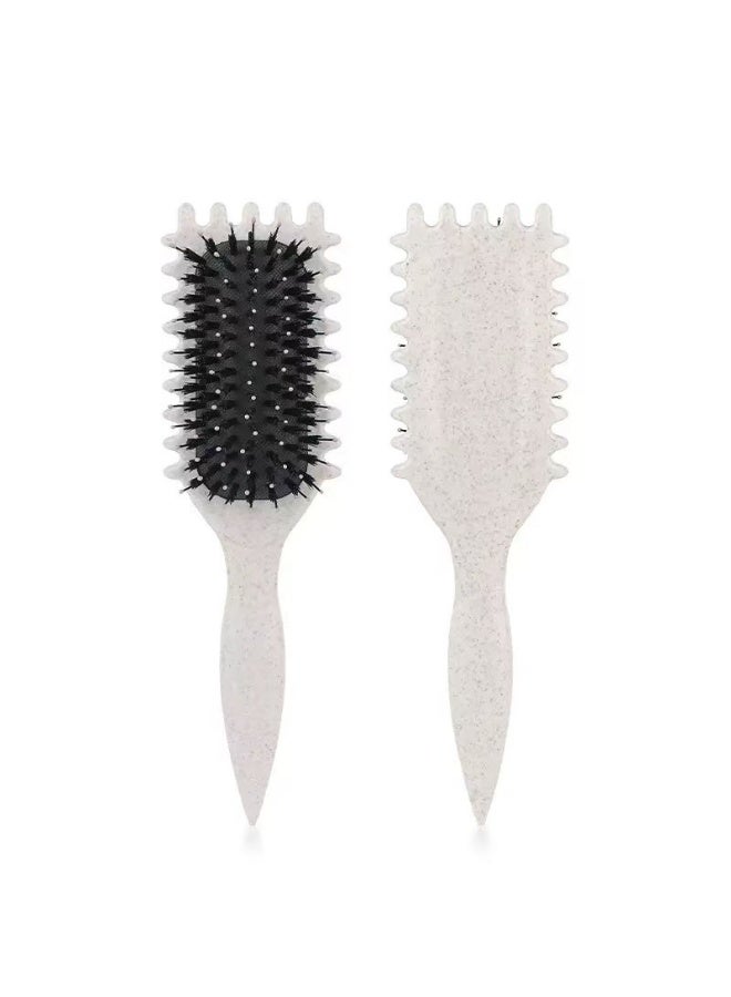 جاجرافو فرشاة شعر Jagravo Curl لتحديد التجعيد – فرشاة تصفيف لفك التشابك للمرونة والحجم، شعيرات نايلون مرنة، مشط مضاد للكسر (قطعة واحدة) - Image 1
