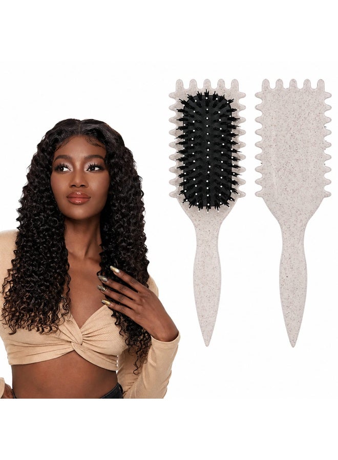 جاجرافو فرشاة شعر Jagravo Curl لتحديد التجعيد – فرشاة تصفيف لفك التشابك للمرونة والحجم، شعيرات نايلون مرنة، مشط مضاد للكسر (قطعة واحدة) - Image 2