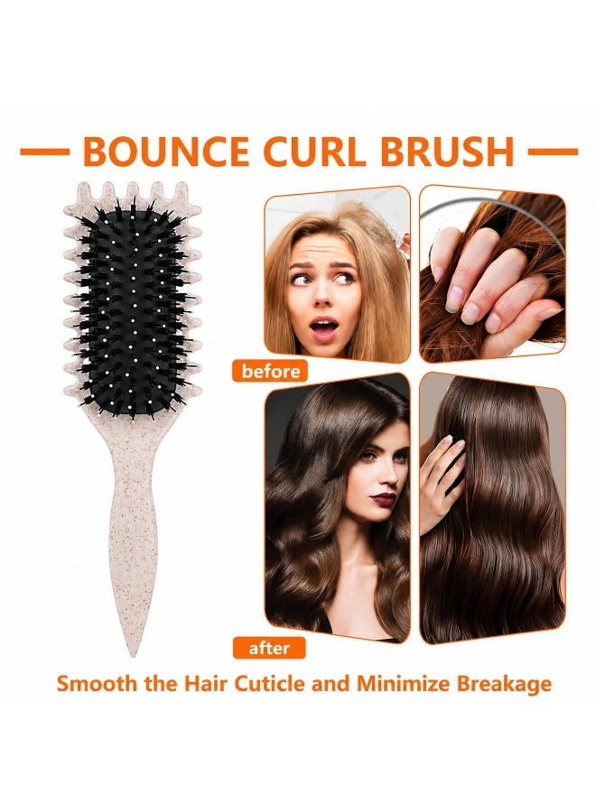 جاجرافو فرشاة شعر Jagravo Curl لتحديد التجعيد – فرشاة تصفيف لفك التشابك للمرونة والحجم، شعيرات نايلون مرنة، مشط مضاد للكسر (قطعة واحدة) - Image 5