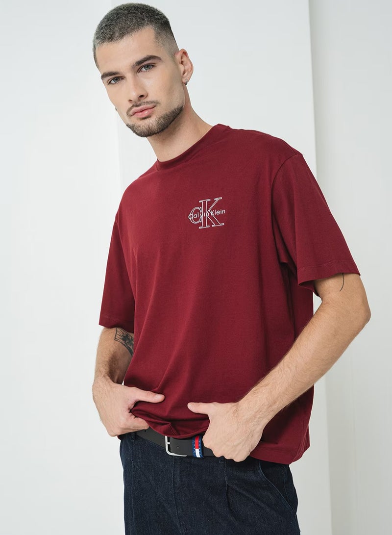 Calvin Klein Jeans Graphic 30S Monologo Crew Neck T-Shirt - Image 1