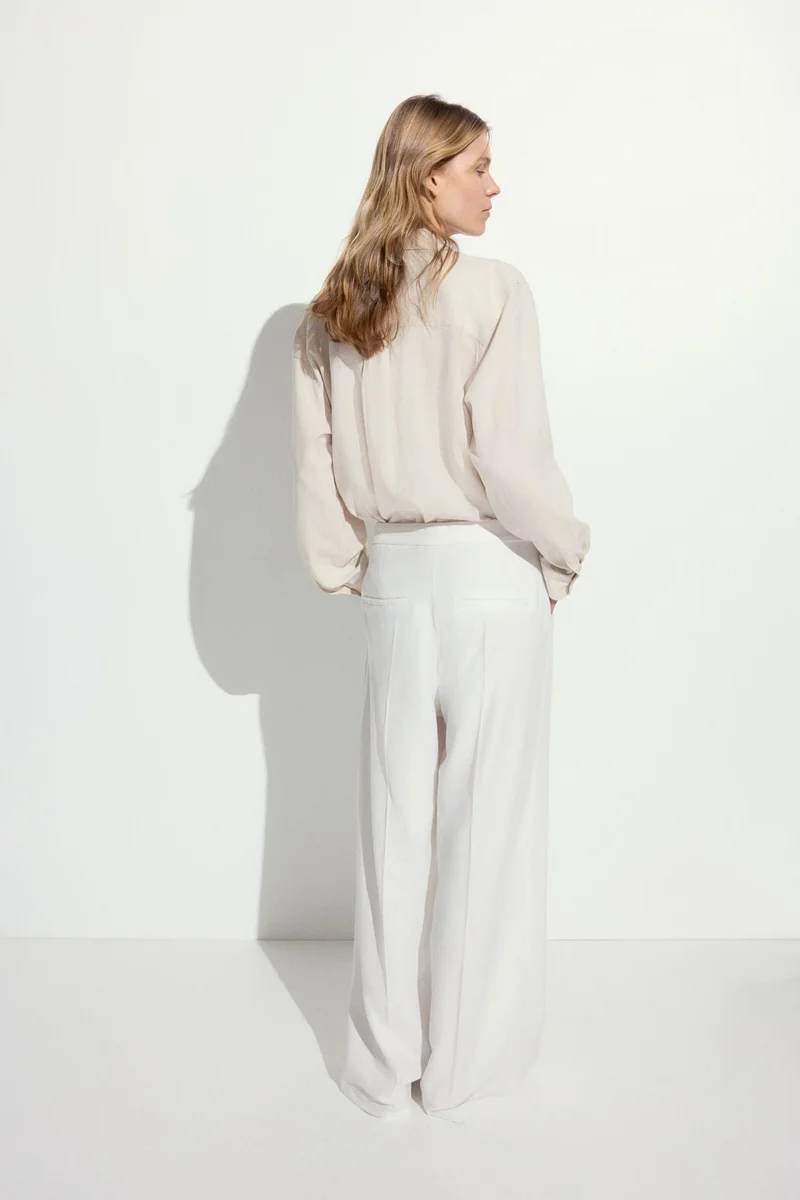 اتش اند ام Linen-blend shirt