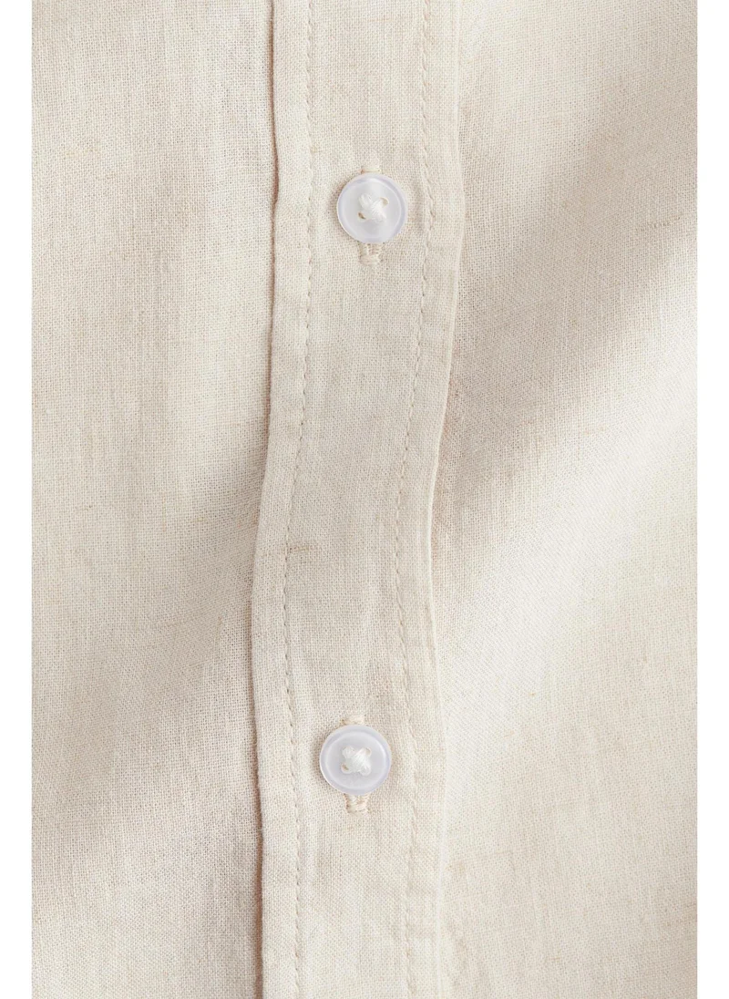 اتش اند ام Linen-blend shirt