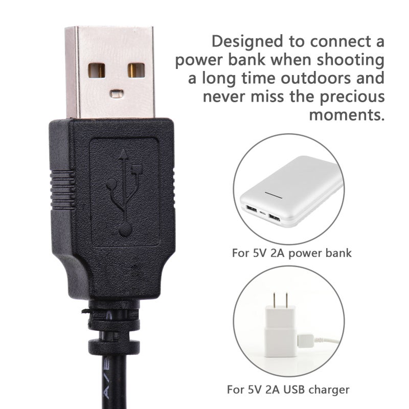 مجموعة طاقة USB DR-E8 – محول AC بديل – مقرن توصيل DC – بطارية وهمية – مدخل USB واحد – متوافق مع كاميرات كانون ريبيل T3i T2i T4i T5i و EOS 550D 600D 650D 700D و Kiss X5 X4 X6 X6i X7i - Image 3