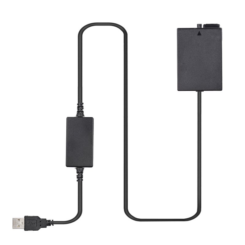 مجموعة طاقة USB DR-E8 – محول AC بديل – مقرن توصيل DC – بطارية وهمية – مدخل USB واحد – متوافق مع كاميرات كانون ريبيل T3i T2i T4i T5i و EOS 550D 600D 650D 700D و Kiss X5 X4 X6 X6i X7i - Image 1