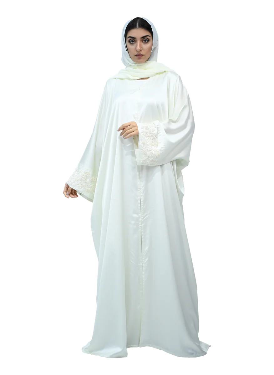 NUKHBAA Ivory Whisper Abaya-725
