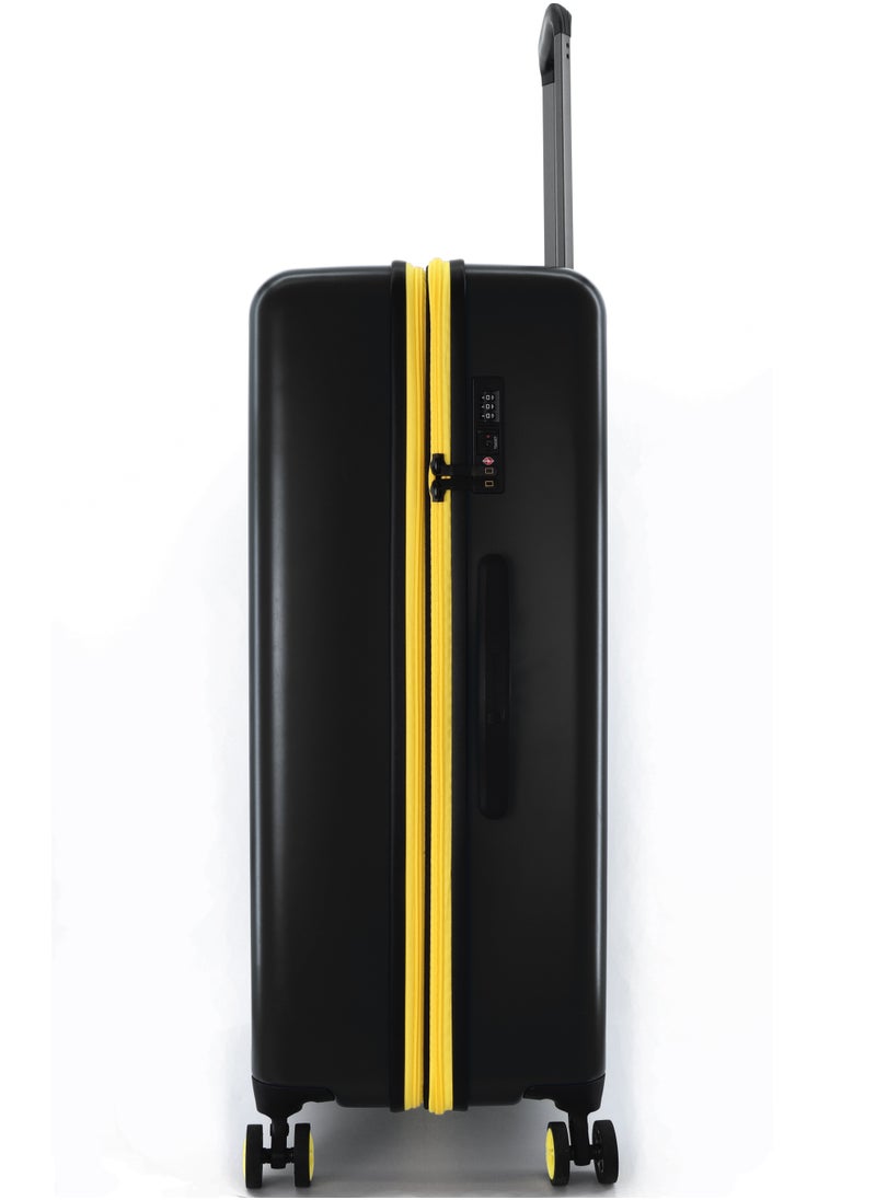 NATIONAL GEOGRAPHIC National Geographic Globe ABS Hard Shell Large Check-In Suitcase Black, Durable Lightweight Travel Luggage, 4 Double Wheel Trolley Bag with TSA Combination Lock (71cm/28 Inch).  - Image 3