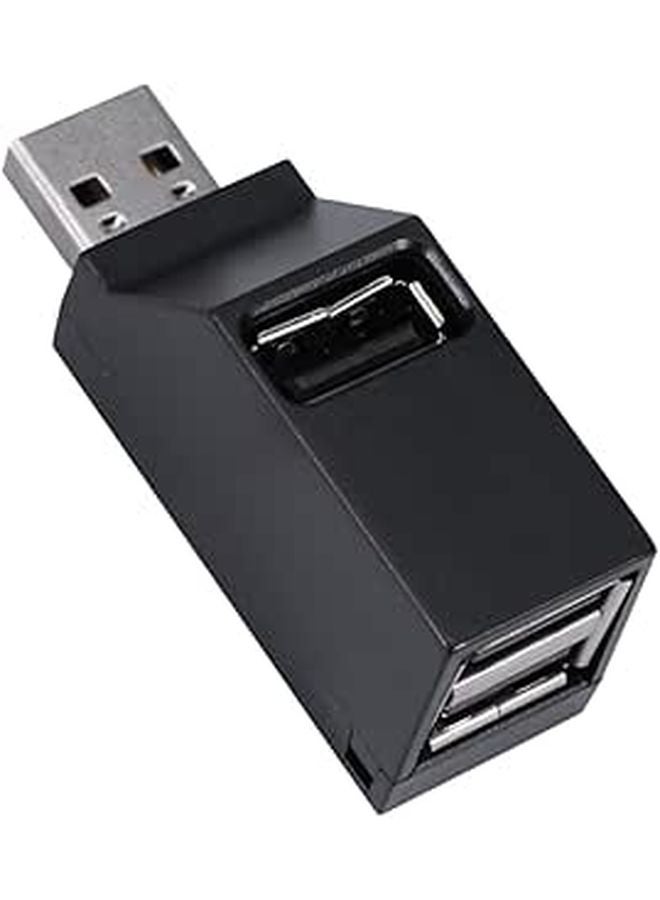 3 Port USB Hub Extender Multi Port No External Power Supply Black - Image 1