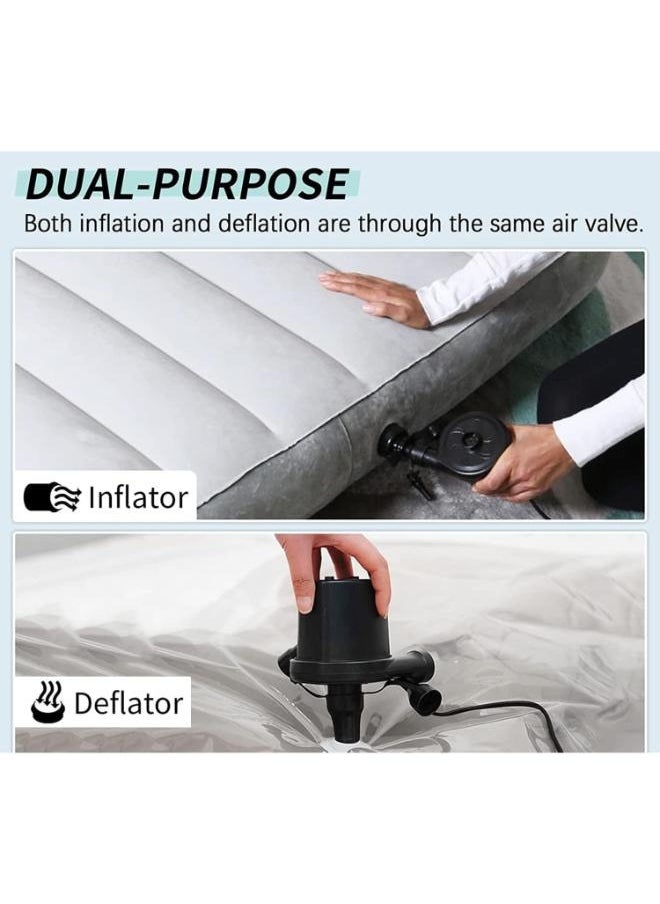 Eoptify Electric Air Pump, Inflatable Mattress Pump For Air Mattress, Raft Boat, Pool and Balloon Electric Air Pump For Inflatables, Quick-Fill Electric Air Pump  - Image 3