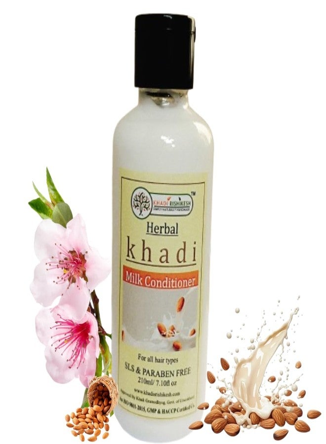 Khadi Rishikesh Herbal Milk Conditioner For Control Hair Fall,Strong Hair Roots,Silky Shine,Moisturizing Hair Conditioner,All Hair Types,Women & Men-Paraben free-210ML - Image 1