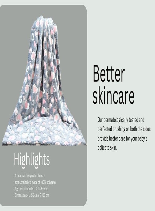 First Kick بطانية أطفال مطبوعة من فيرست كيك للأولاد والبنات (2-5 سنوات)، الطول 150 سم × العرض 100 سم، عبوة من قطعة واحدة. - Image 3