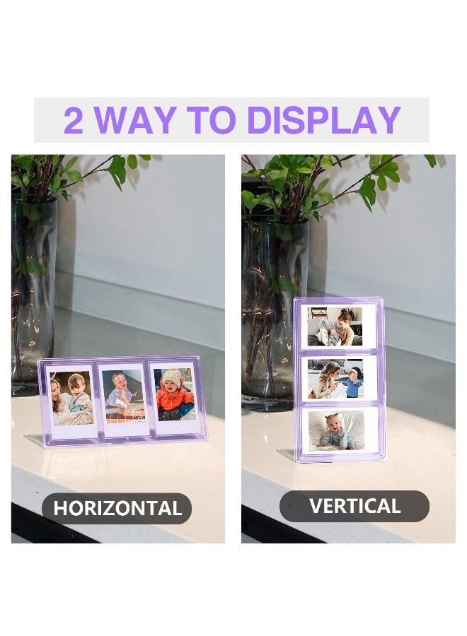 إطار صور مصغر SYOSI 2x3 للتصوير الفوري، إطار ملون 3 في 1 لصور Instax Mini 3 بوصة، إطارات صور مصغرة شفافة لعرض الزينة على الطاولة. - Image 5