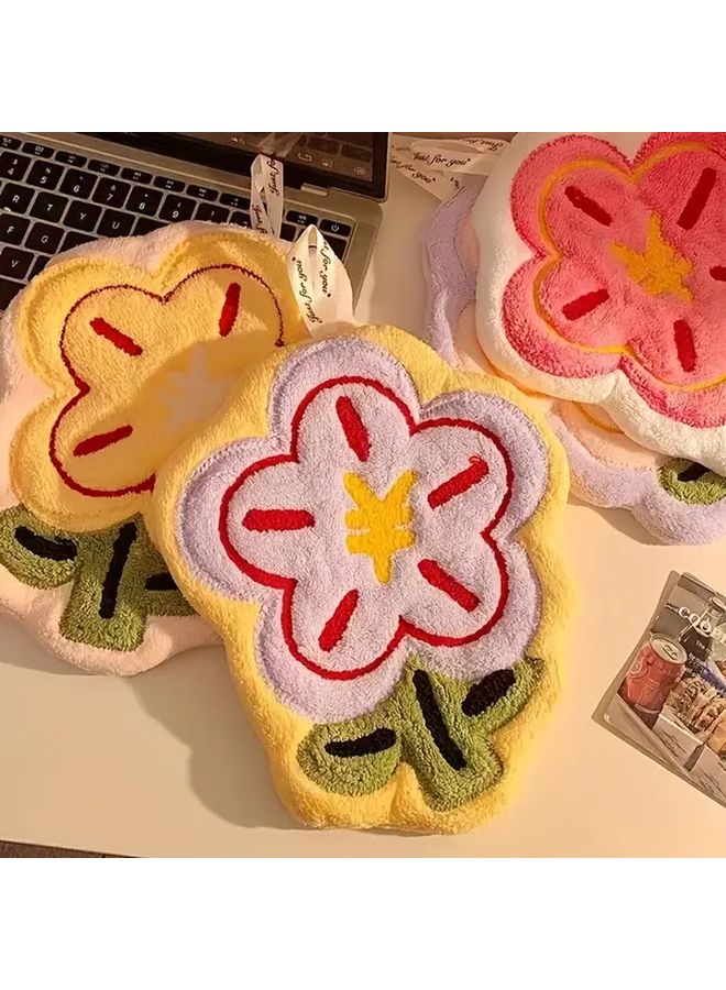 6pcs Flower Kitchen Towels Soft Microfiber Absorbent For Kitchen Bathroom Mix Colors - Image 5