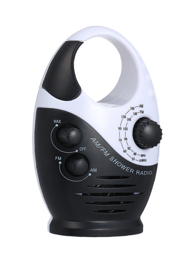 NIBEMINENT Waterproof Shower Radio V6490 Black/White  - Image 1