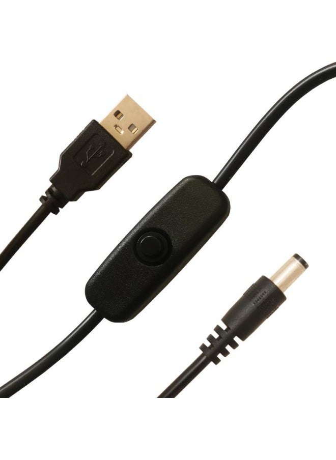 Usb Boost Line With 501 Switch 6v9v12v Fan Small Appliance Led Conversion Line Lamp DC Power Cord-Color:12v 5521 Interface With Switch
