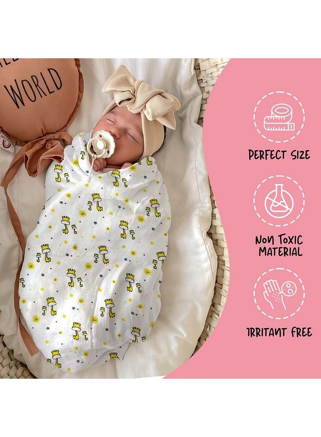 My NewBorn Hooded Swaddle For New Born Baby ; Set Of 2 ; Baby Swaddle Wrap For New Born - Image 4