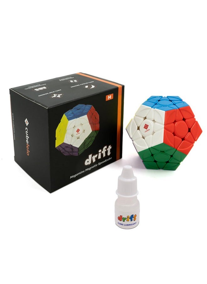 كوبليلو - مكعب الألغاز المغناطيسي Cubelelo Drift Megaminx M + مُشَحِّن المكعب | مكعب سرعة Megaminx مُتَطَوِّر مع مُشَحِّن احترافي | مثالي للأطفال والكبار وهواة المكعبات السريعة وهواة الألغاز - Image 1