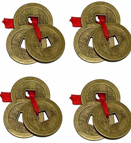 GJ Feng Shui 4 Set of 3 Wealth Coins Showpiece Showpiece Size - 2.5 Cm - Image 2