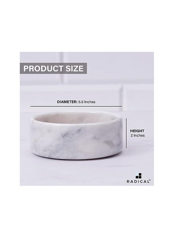 RADICALn RADICALn Handmade White Marble Coaster Bottle Use as Glass Coaster Holder for Kitchen Decor and Accessories  - Image 2