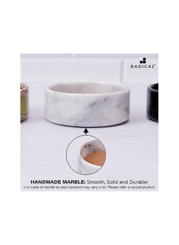RADICALn RADICALn Handmade White Marble Coaster Bottle Use as Glass Coaster Holder for Kitchen Decor and Accessories  - Image 3