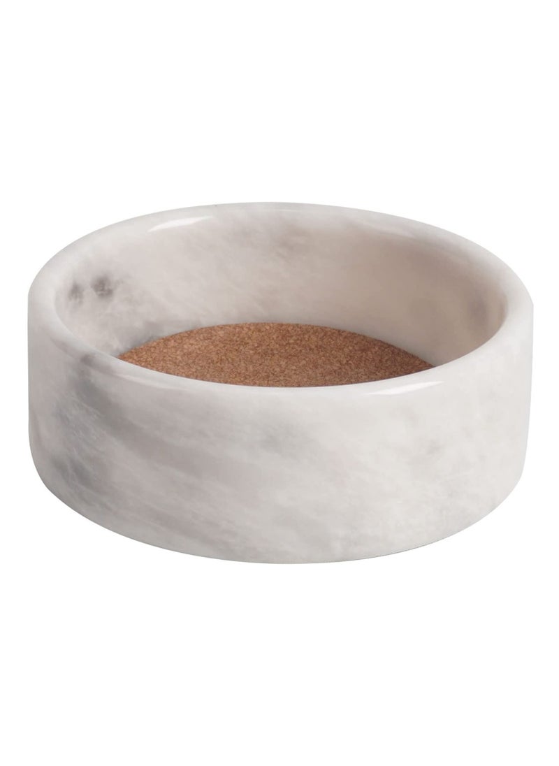 RADICALn RADICALn Handmade White Marble Coaster Bottle Use as Glass Coaster Holder for Kitchen Decor and Accessories  - Image 1
