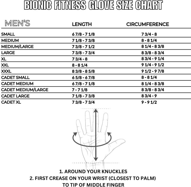 Bionic Men's Beastmode Full Finger Gym Workout Gloves - Image 5