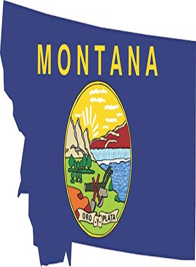 StickerTalk Die Cut Montana Flag Vinyl Sticker, 5 inches by 3 inches - Image 1