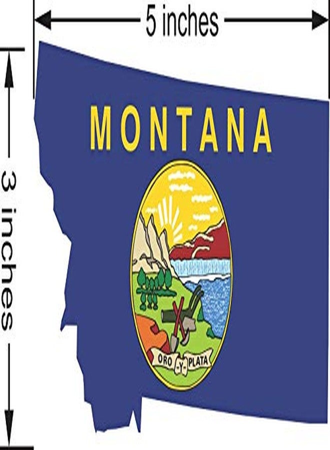 StickerTalk Die Cut Montana Flag Vinyl Sticker, 5 inches by 3 inches - Image 3