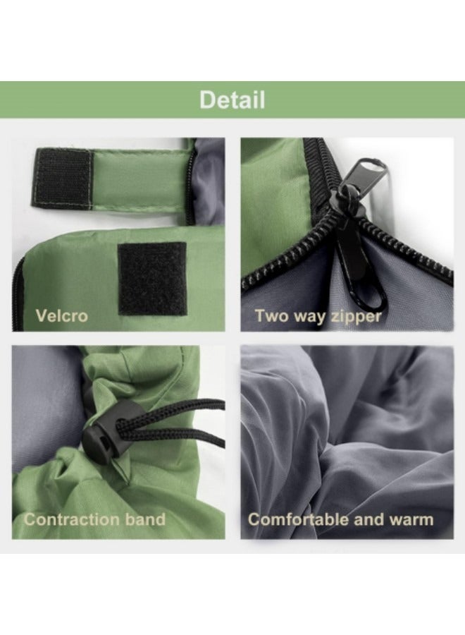 GGEROU Sleeping Bags Camping with Compression Sack, Ultralight Backpacking Sleeping Bags with Zipper, Suitable for Warm & Cold Weather for Hiking, Traveling, Outdoor Adventure Green - Image 5