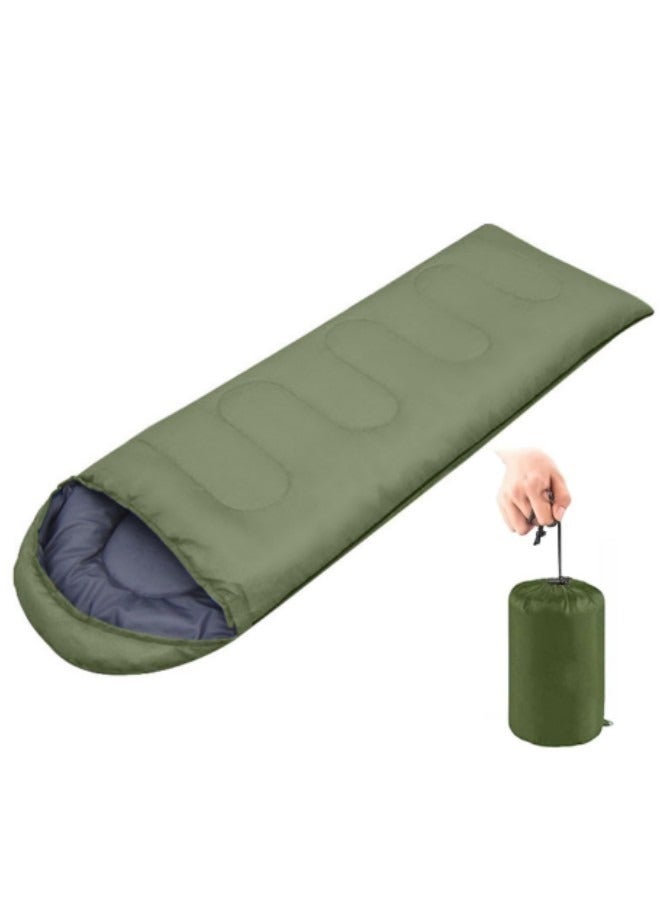 GGEROU Sleeping Bags Camping with Compression Sack, Ultralight Backpacking Sleeping Bags with Zipper, Suitable for Warm & Cold Weather for Hiking, Traveling, Outdoor Adventure Green - Image 1